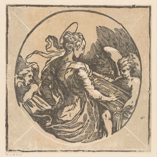 Saint Cecilia Playing Music