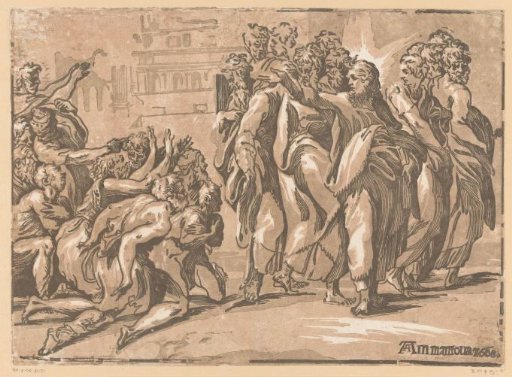 Christ healing lepers