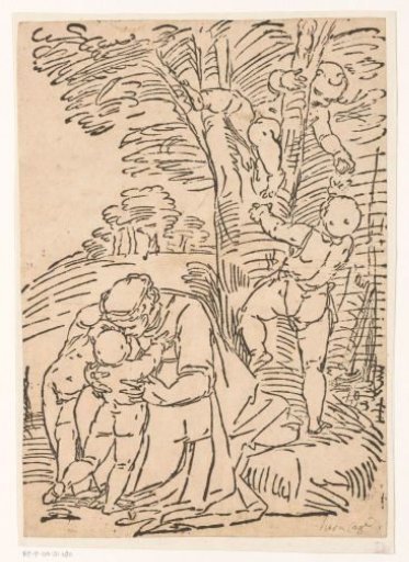 Mary with the Christ Child and Playing Children