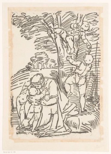 Mary with the Christ Child and playing children