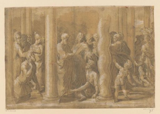 Peter and John heal a lame man at the temple gate