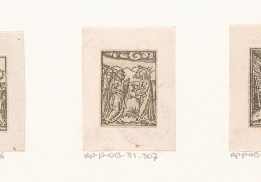 Christ speaking with two figures