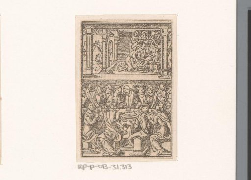 The Last Supper and Christ washing the feet of the disciples