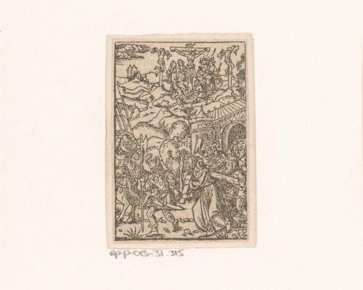 The Carrying of the Cross and Christ on the cross