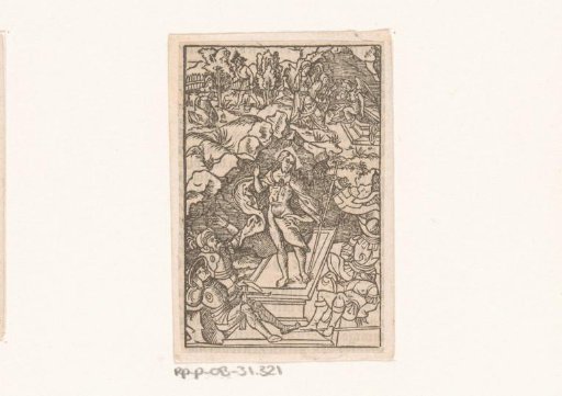 The Resurrection of Christ and Christ appearing as a gardener to Mary Magdalene (Noli me tangere)