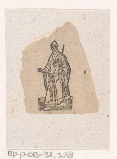 Old man with a beard and a staff