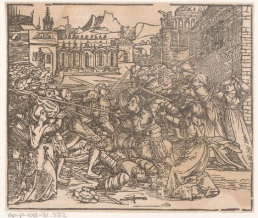 Combat between two groups in a city