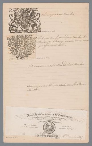 Coats of arms of the cities Leiden, Haarlem, Amsterdam and Alkmaar