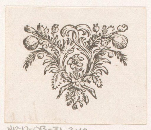 Vignette with a floral ornament