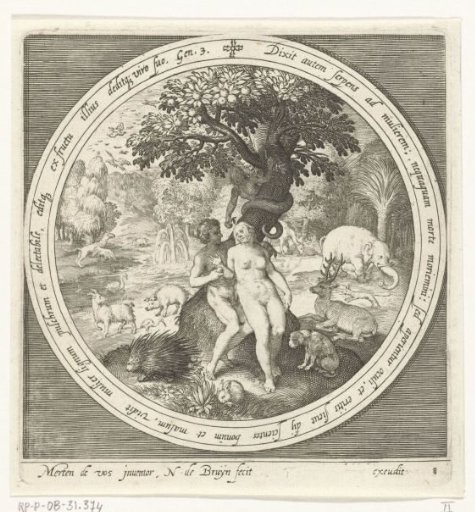 Eve Deceived by the Serpent at the Tree of Knowledge of Good and Evil