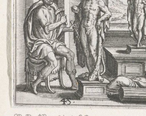 Sculptor Working on a Statue of Hercules