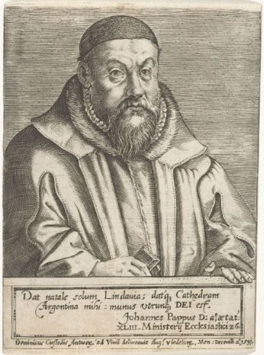 Portrait of the theologian Johannes Pappus at the age of 43