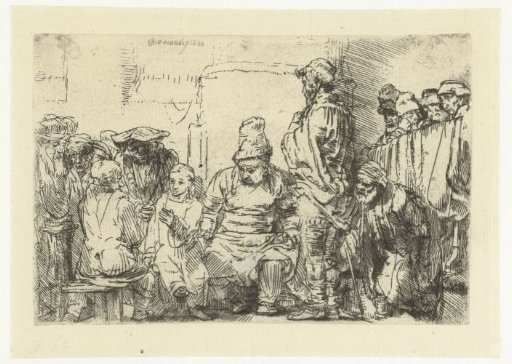 Christ seated disputing with the doctors