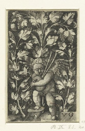 Ornament with Putto Playing the Bagpipes