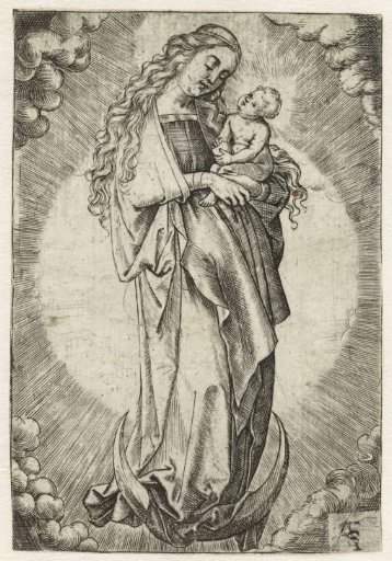 Madonna with Child on a Crescent Moon