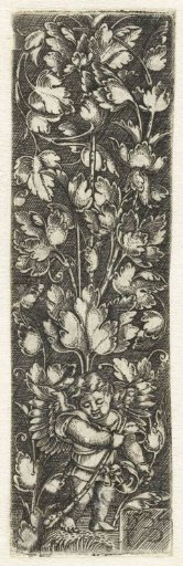 Ornament with putto with club