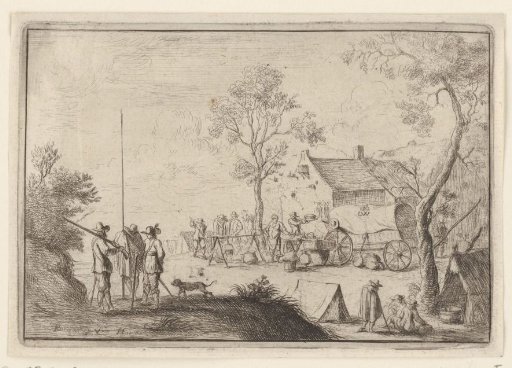 Soldiers around a cooking pot