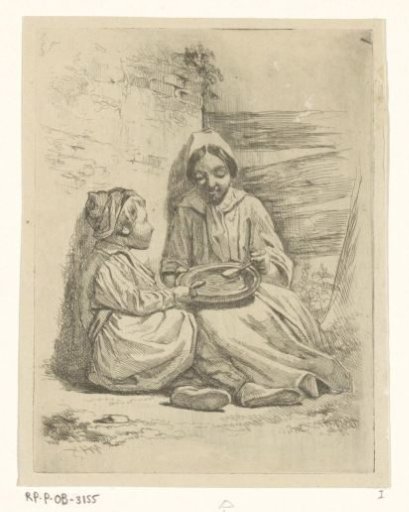 Girl and boy spooning from a bowl