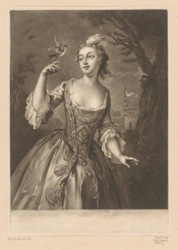 Young Woman with Songbirds