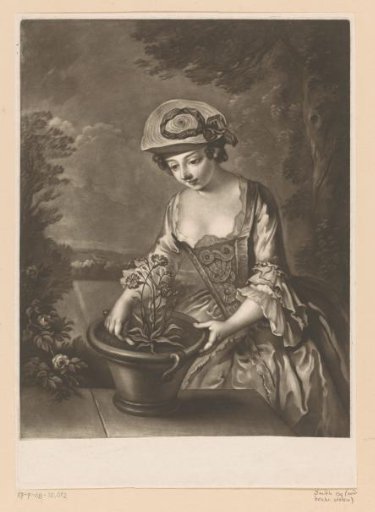 Young Woman with a Flowerpot