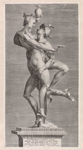 Mercurius en Psyche: zijaanzicht met de zijde van Psyche