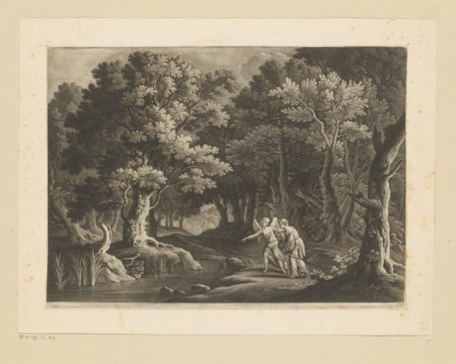 An angel points Hagar to a spring