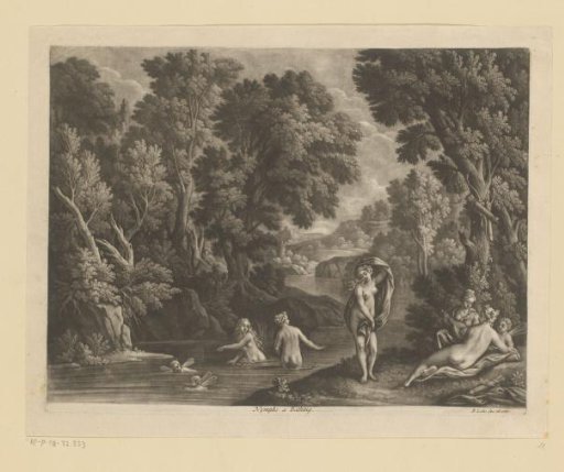 Bathing nymphs