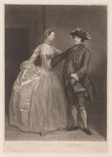 Portrait of Thomas Lowe and Mrs. Chambers as Captain Macheath and Polly