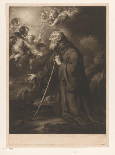 Kneeling St. Francis of Paola in Prayer