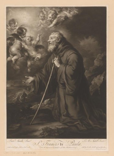 Kneeling St. Francis of Paola in Prayer