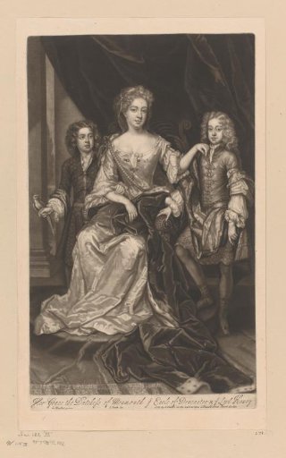 Portrait of Anne Scott and her sons James and Henry
