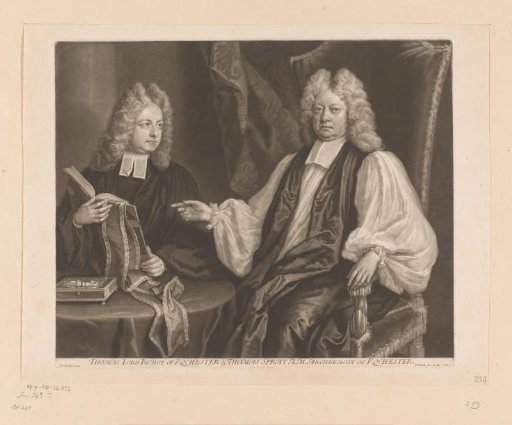 Portrait of Thomas Sprat and his son Thomas (II)