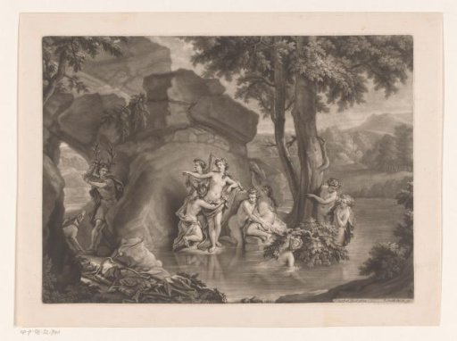 Diana Bathing with Her Nymphs Curses Actaeon