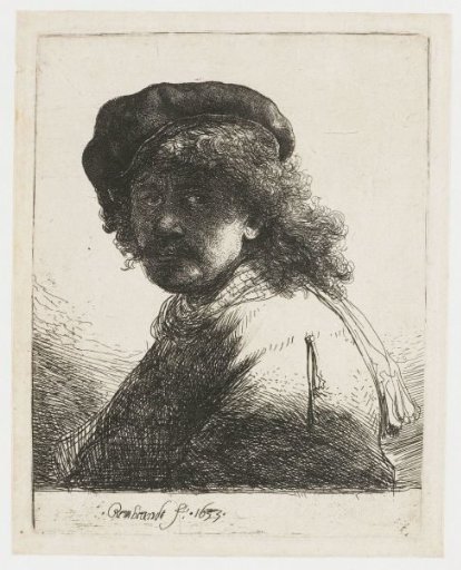 Self-portrait in a Cap and Scarf