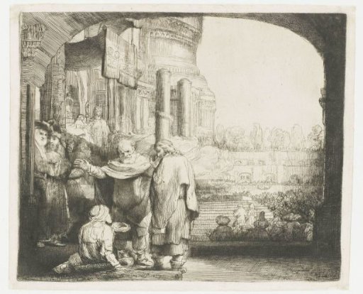 Peter and John heal a paralyzed man at the temple gate