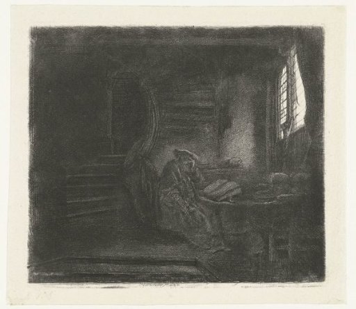 St Jerome in a dark chamber