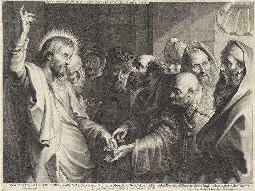 Christ disputing with the Pharisees concerning the tribute to the Emperor