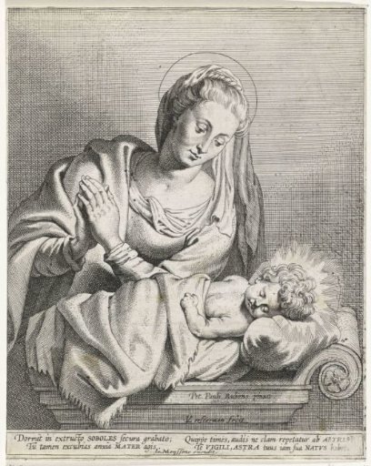 Mary adoring the Christ Child