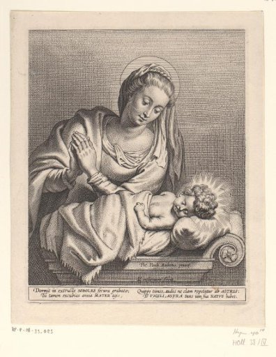 Mary adoring the Christ Child