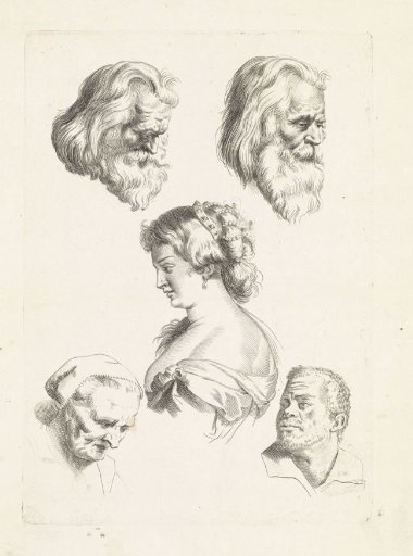 Studies of five heads