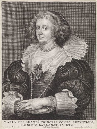 Portrait of Maria de Barbançon, Princess of Arenberg