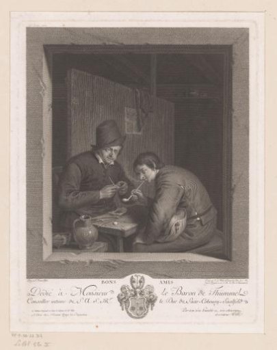 Two Men Smoking Pipes
