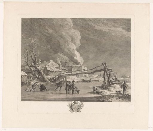Winter Scene with a Brick Oven