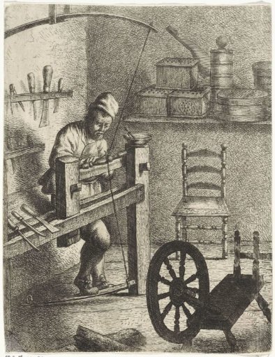 Worker at a lathe