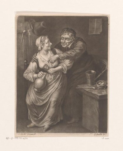 Tavern Interior with Drinking Man and Woman