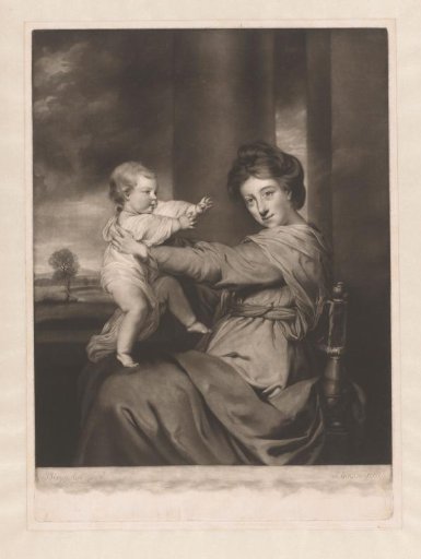 Portrait of Caroline Spencer with her daughter Caroline