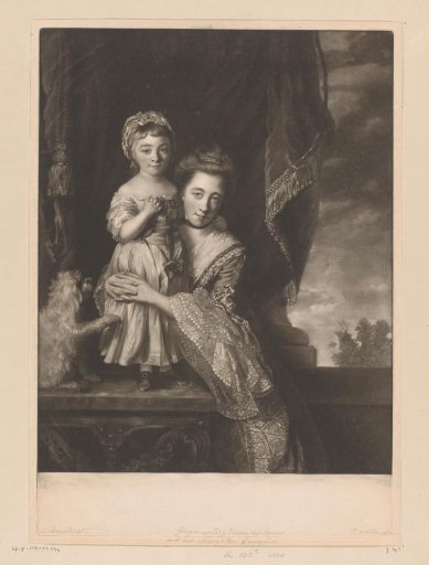 Portrait of Margaret Georgiana Spencer and her daughter Georgiana