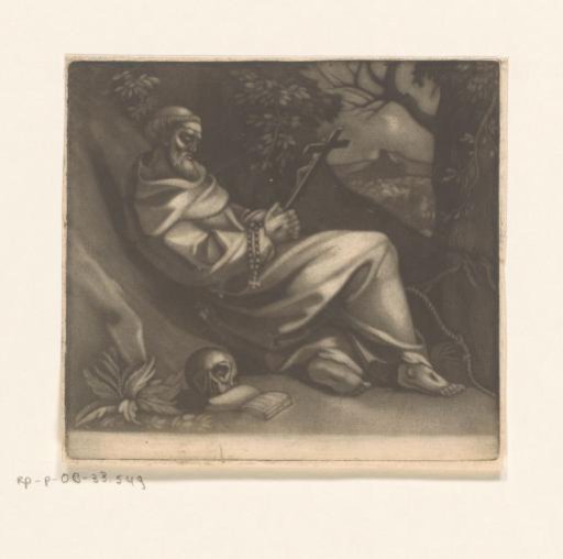 Saint Francis of Assisi with a crucifix