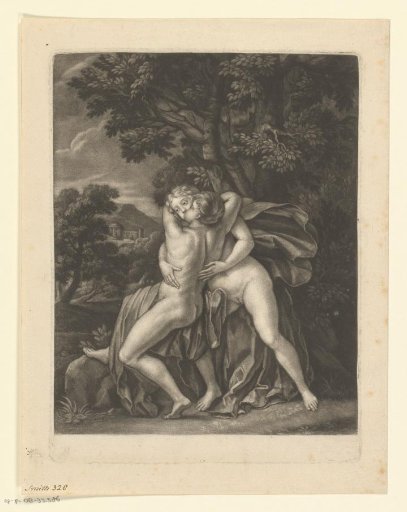 Kissing Couple in a Landscape