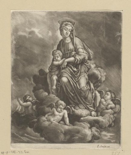 Mary with Child and Putti on a Cloud
